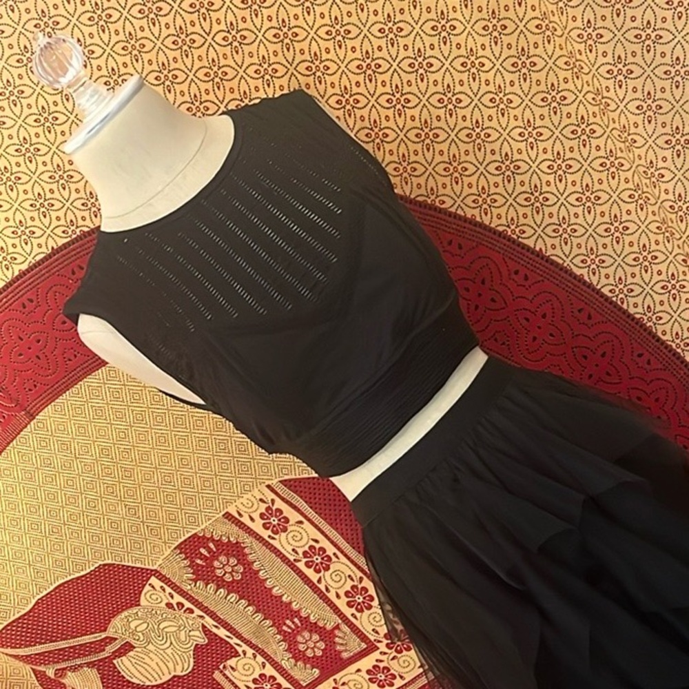 Stylish Fabletics Black Sleeveless Crop Top